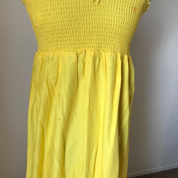 SOLDYellow long comfy mermaid summer dress sz M - Picture 3 of 5